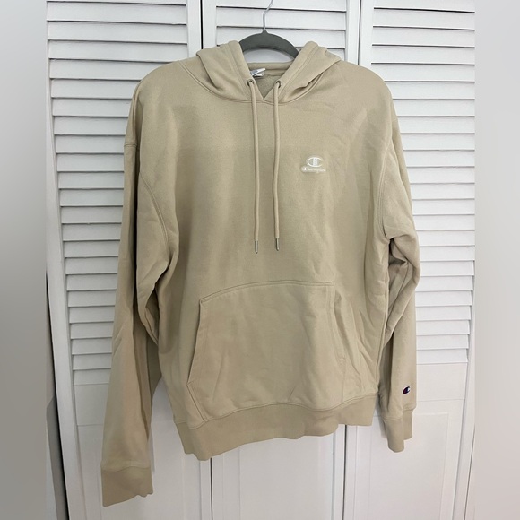 Men’s Champion Classic Fleece Hoodie in Tan - Picture 1 of 5